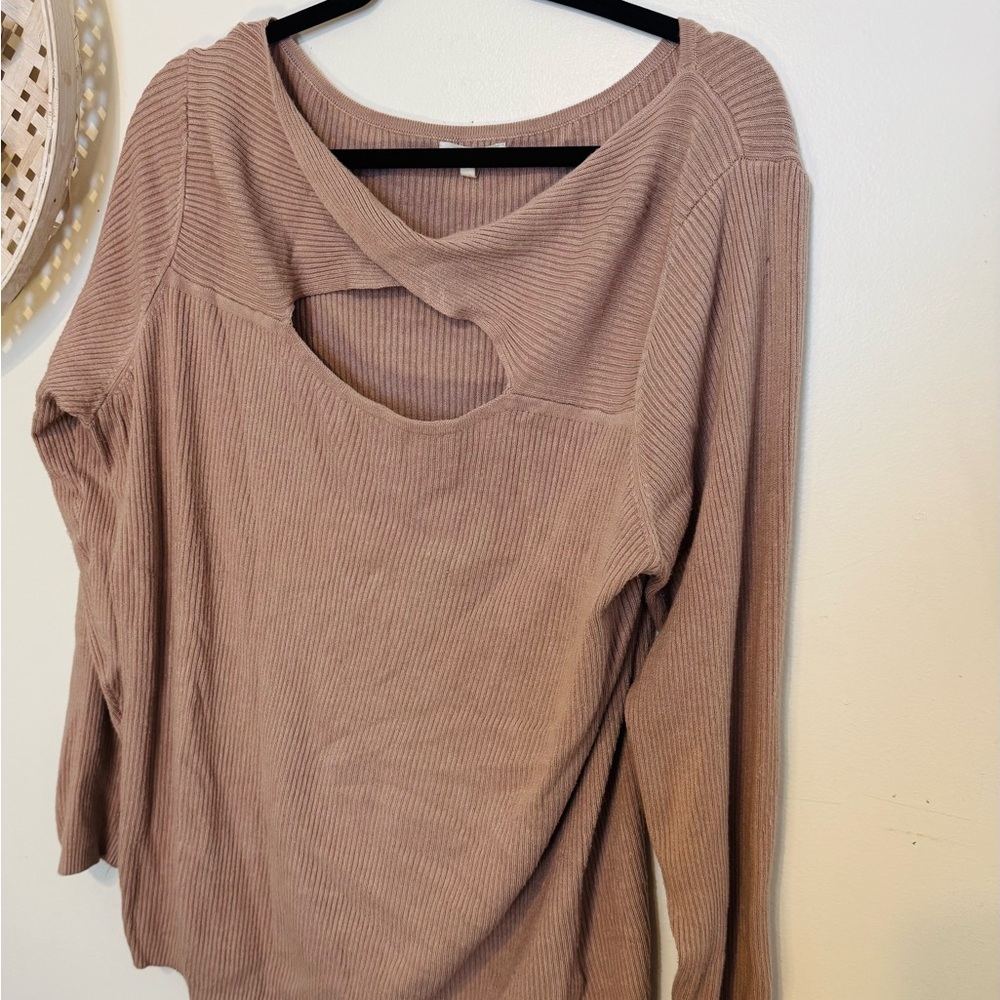 Maurices Off-the-Shoulder Beige Sweater